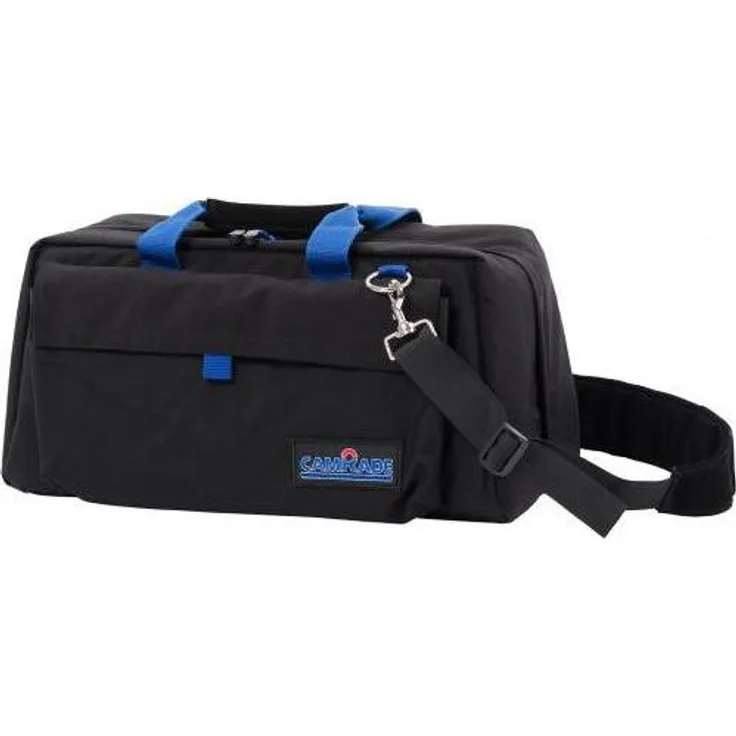 CamRade transPorter, Schultertasche für Kameras bis 45 cm, wasserabweisend, schwarz/blau