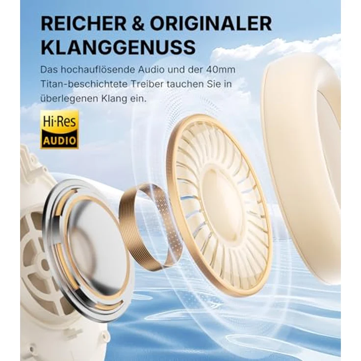 Edifier WH700NB Pro Kabellose Over-Ear Kopfhörer mit Rauschunterdrückung und AI-Klaren Anrufen - Grau – Bild 2