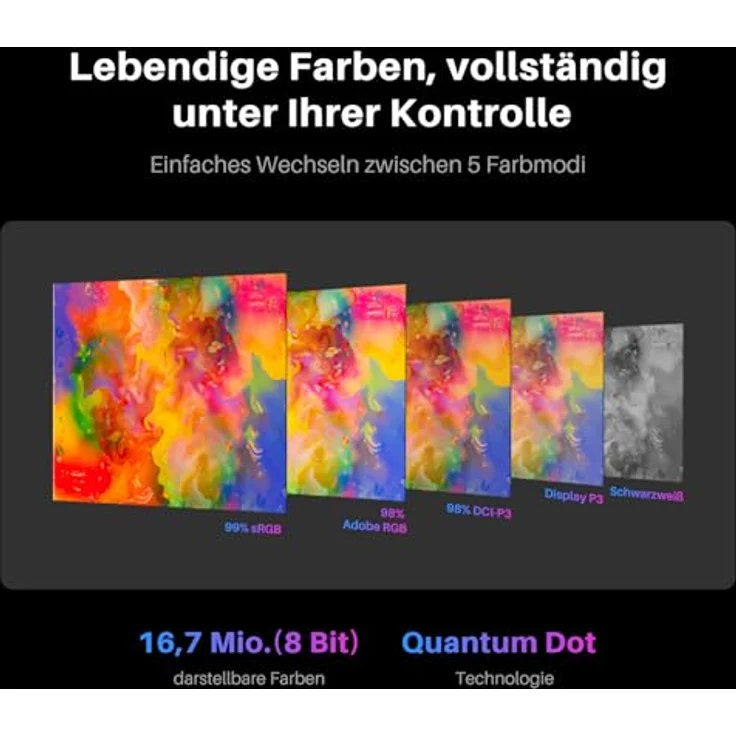 HUION Kamvas Pro 27, 27 Zoll 4K UHD Grafiktablett mit 144Hz, PenTech 4.0, 16384 Druckstufen, Touch-Funktion, Canvas Glass 3.0 für professionelle Künstler – Bild 3