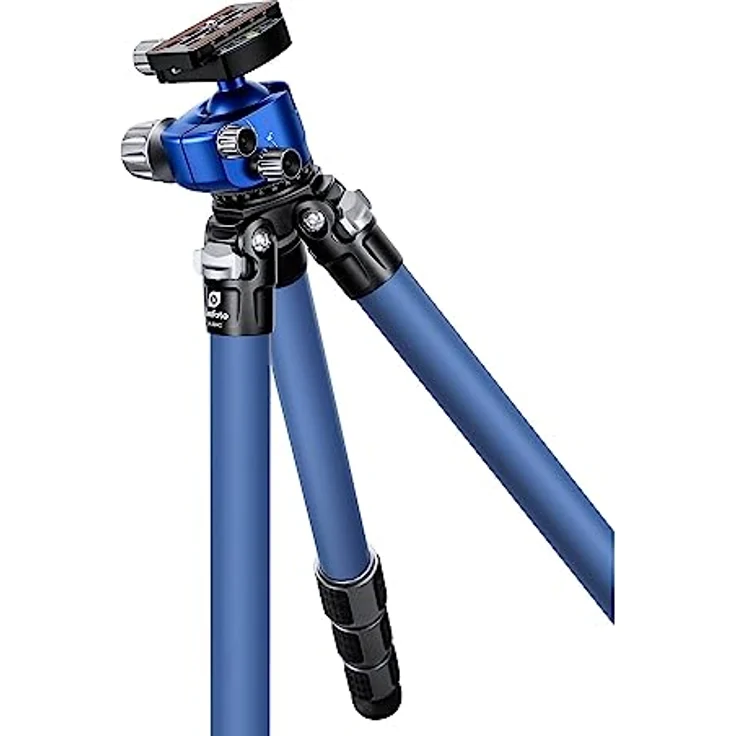 Leofoto LP-284C+LH-30 Poseidon-Series, CNC Stativkit mit 10-lagigen Karbonfaser-Beinrohren, 10 kg Traglast, blau – Bild 5