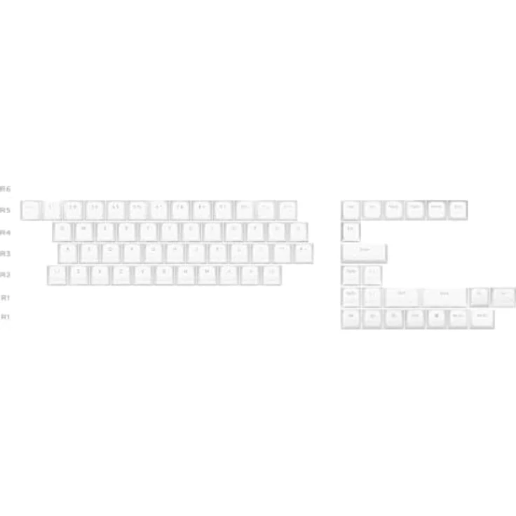 Dark Project GeekBoy PBT-Tastenkappen, ergonomisches CSA-Profil, ANSI/ISO-Layout, blau oder weiß – Bild 4