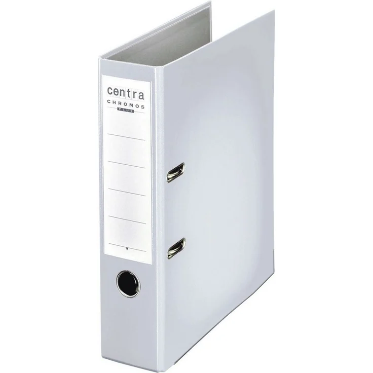 Centra Aktenordner Plastik Chromos, A4, 80 mm Rückenbreite, weiss – Bild 1