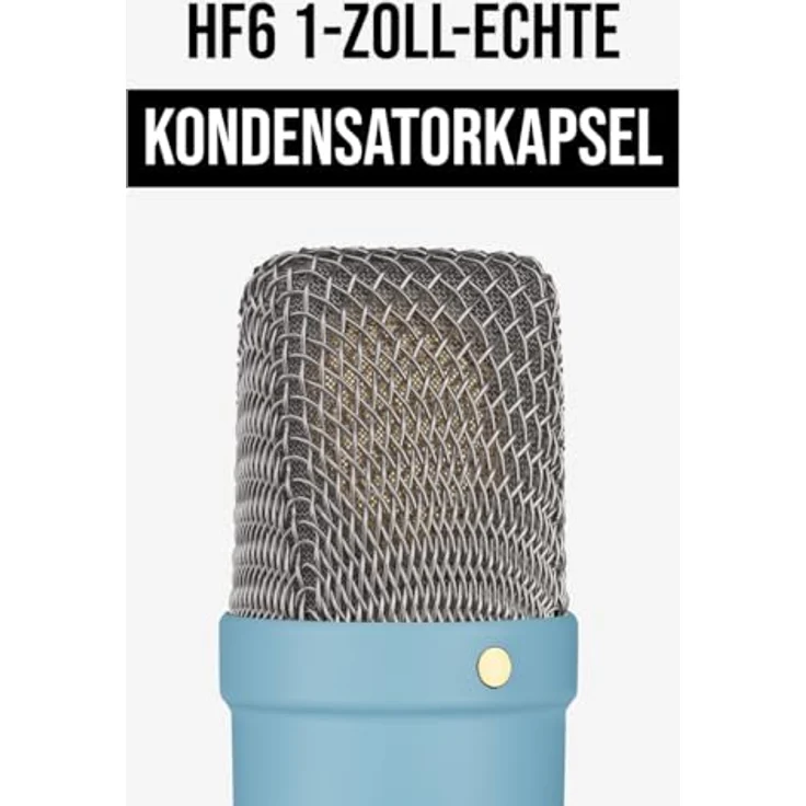 RØDE NT1 Signature Series Großmembrankondensatormikrofon mit Schockhalterung, Popschutz und XLR-Kabel für Musikproduktion, Gesangsaufnahmen, Streaming und Podcasting (Blau) – Bild 4