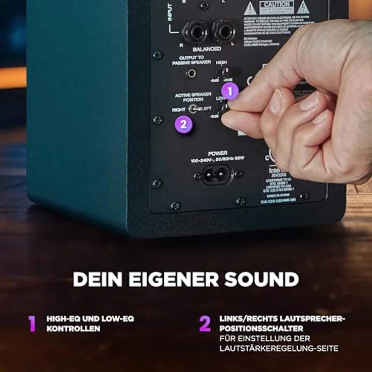 M-Audio BX4 P, 4,5" Studio Monitor Lautsprecher, 120-Watt Schwarz, Paar für Musikproduktion und Podcasting – Bild 4