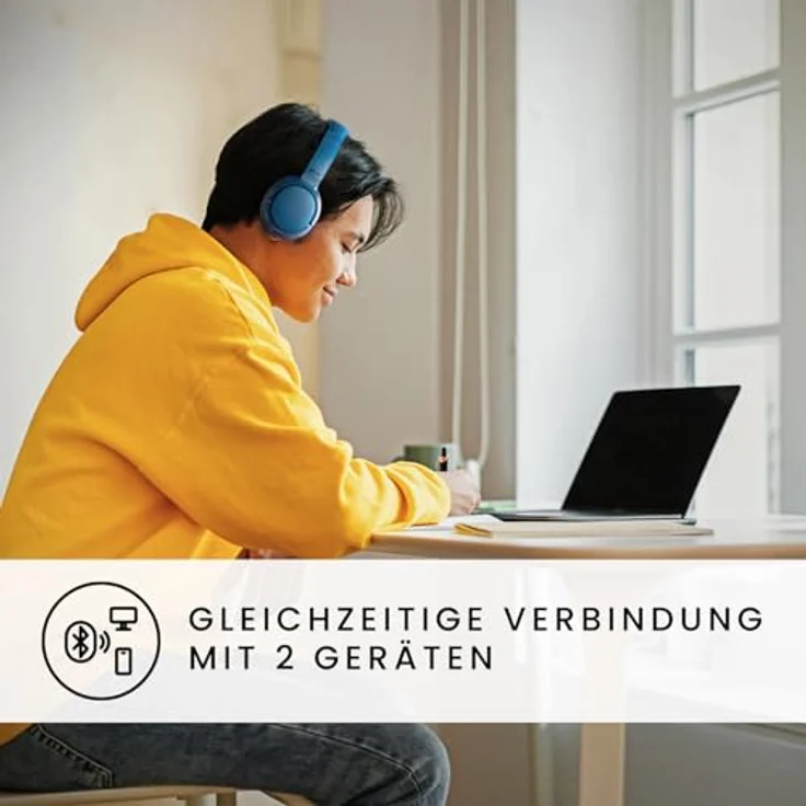SPC Heron 2 Studio, Kabellose Kopfhörer mit 50 h Akkulaufzeit, Weiß – Bild 5