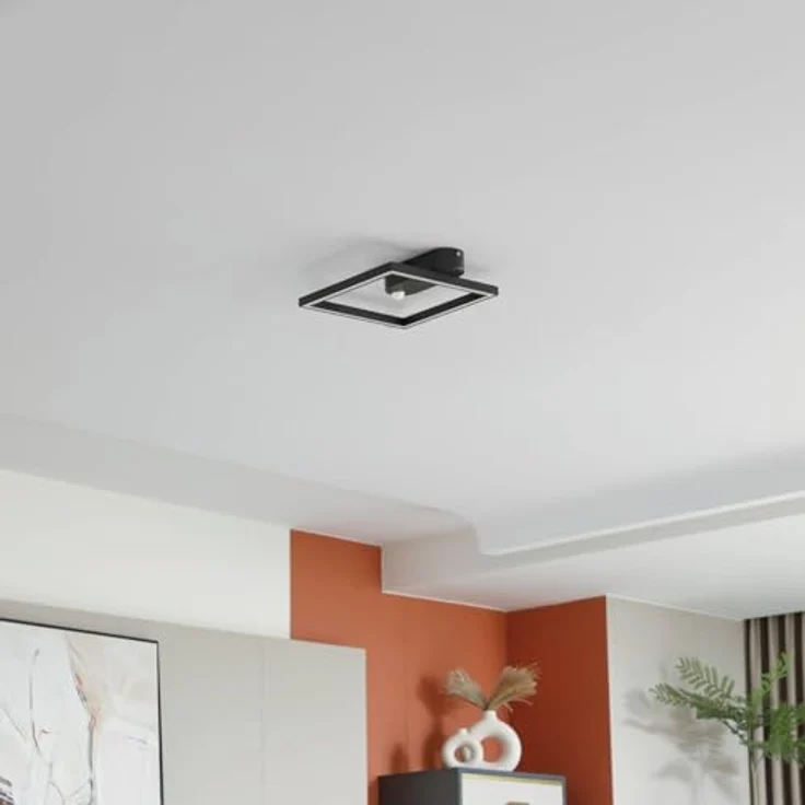 Lindby LED Deckenlampe mit Sensor Yulla Bewegungsmelder (Modern) in Schwarz - Energiesparende Deckenleuchte mit integriertem Bewegungsmelder – Bild 4