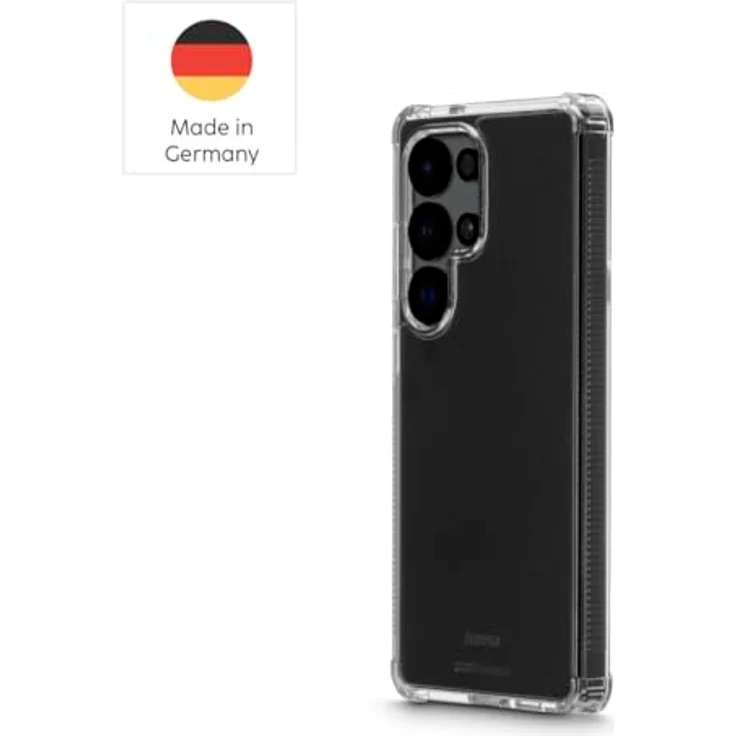 Hama Handyhülle „Extreme Protect“ für Samsung Galaxy S25 Ultra transparent (Bumper D3O-lizenziert, stoßfest, sturzsicher, bruchsicher, durchsichtige Hülle, Case für induktives Laden) – Bild 2