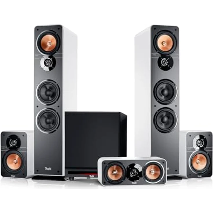 Teufel Ultima 40 Surround Power Edition 5.1-Set - Heimkino Lautsprecher mit riesigem Subwoofer, 3-Wege-System -weiß - Preisvergleich – Bild 1