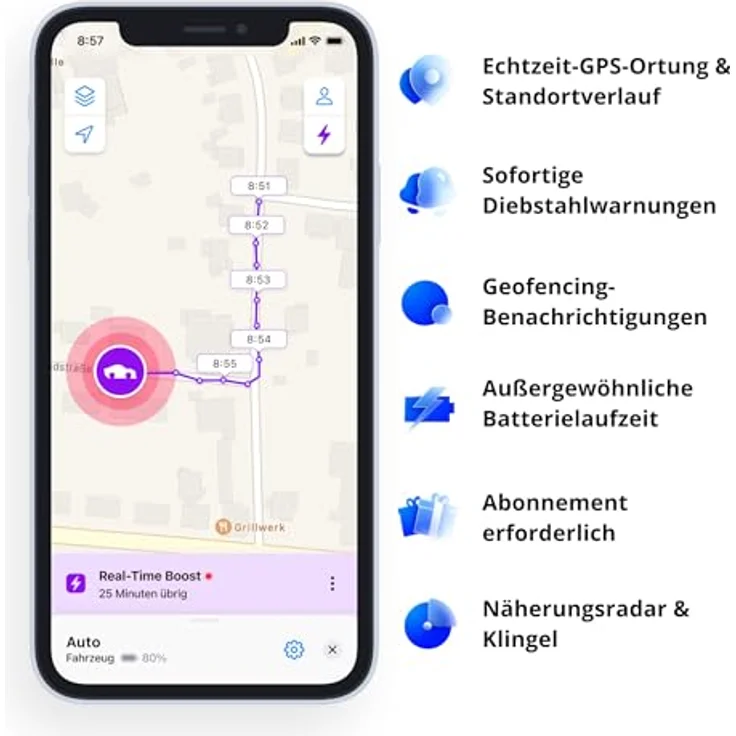 Invoxia GPS Tracker Pro, Echtzeit-Tracker mit Geofencing und bis zu 3 Monate Batterielebensdauer, Schwarz – Bild 2