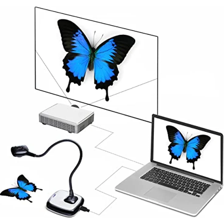 HUE HD Pro: Dokumentenbetrachter und USB-Kamera für Videokonferenzen (schwarz) – Bild 2