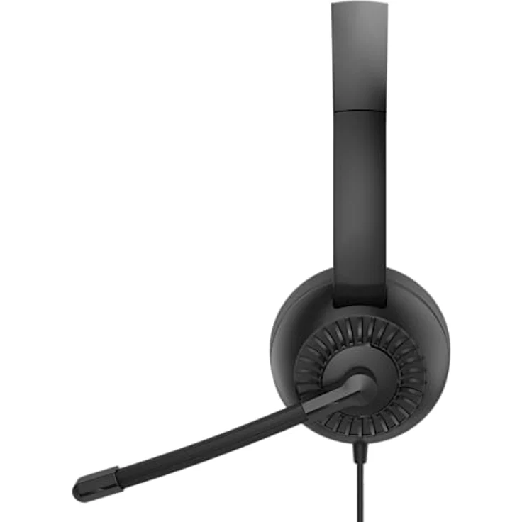 SPEEDLINK METIS USB Stereo-Headset – leichtes Headset kabelgebunden mit Mikrofon und Kabelfernbedienung, USB-A- und 3,5 mm-Klinkenanschluss, Büro und Home-Office, Aufbewahrungstasche, schwarz – Bild 3