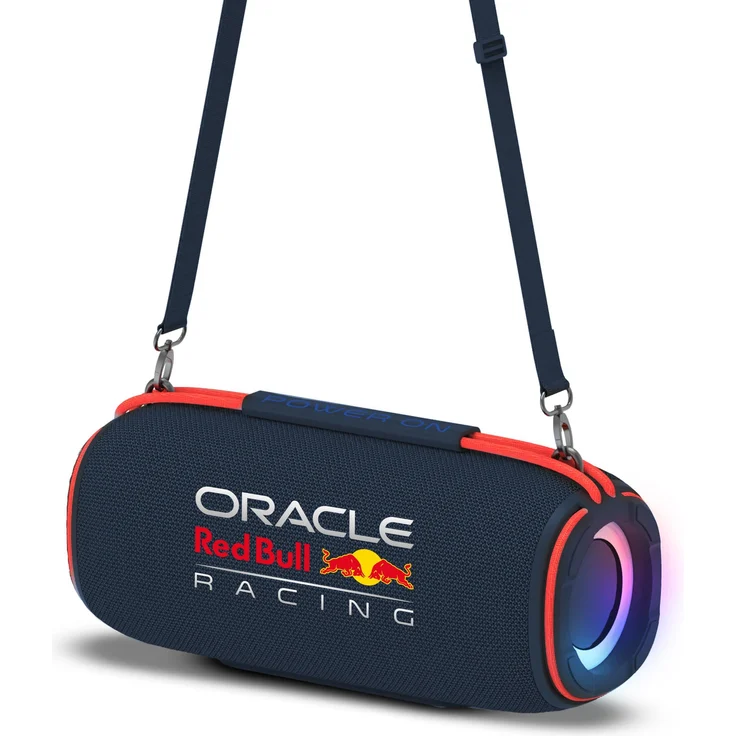 Red Bull Racing RB-SK400, Bluetooth Lautsprecher mit 120 W RMS, tragbar, Schwarz, Rot, 8000 mAh Batterie, Wireless Charging