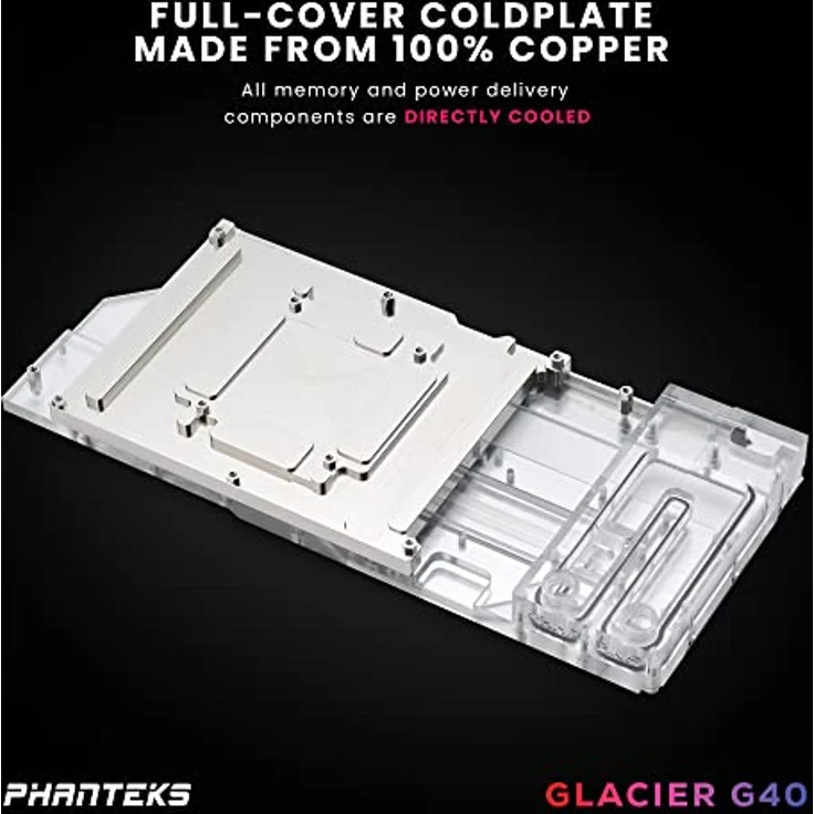 Phanteks Glacier G40 RTX 4080/90 Wasserblock inkl. Backplate für Gigabyte, D-RGB - chrome – Bild 3