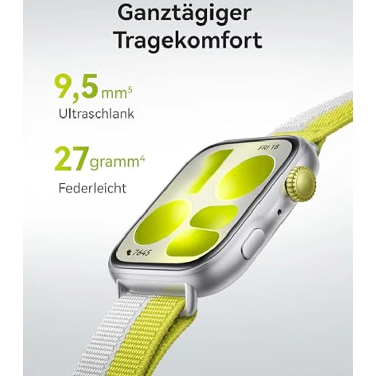 HUAWEI Watch FIT 5, Smartwatch mit GPS, Schlaftracker, 1,82″ Display, NFC-Zahlung, Sturzerkennung, Gesundheitsmanagement, bis zu 10 Tage Akku, Schwarz, für iOS & Android, 100+ Workouts – Bild 3