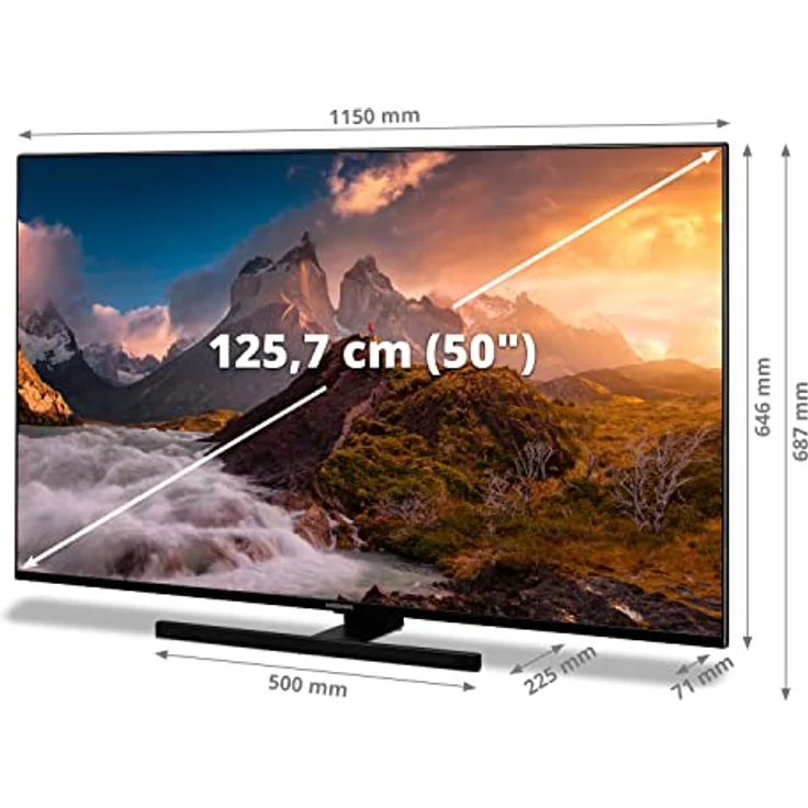 MEDION X15021 (MD 30961) 50 Zoll QLED Fernseher (4K, Dolby Vision HDR, Dolby Atmos, Netflix, Prime Video, Bluetooth) in elegantem Schwarz – Bild 5