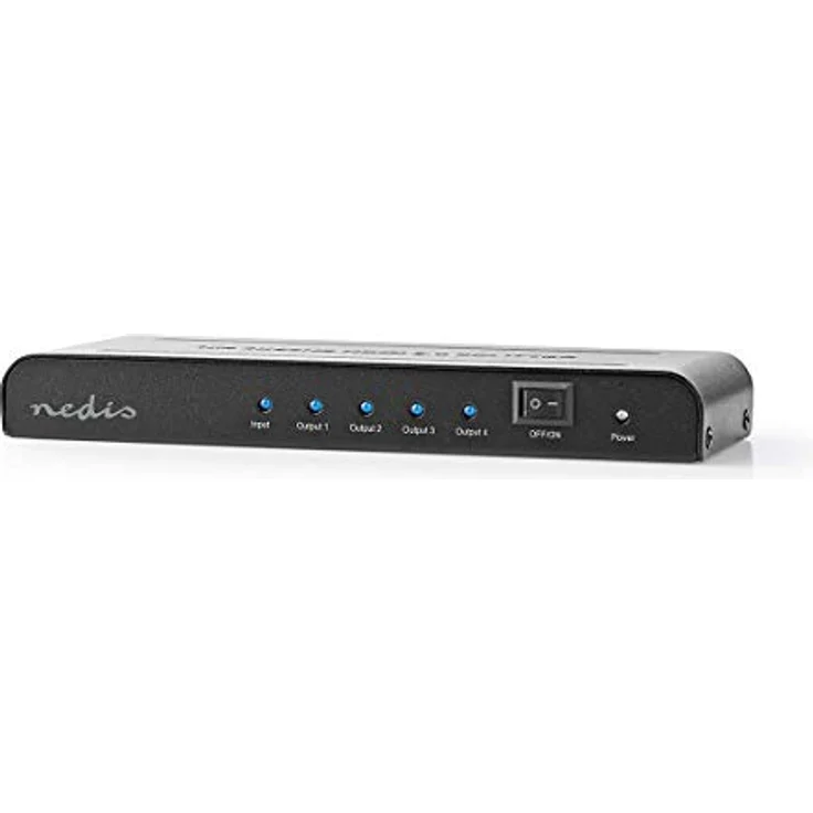 HDMI T Splitter | 4-Port Port(s) | HDMIT Eingang | 4X HDMIT Ausgang | 4K@60Hz | 18 Gbps | Metall | Anthrazit – Bild 5