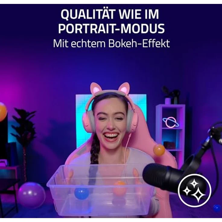 Razer Kiyo Pro Ultra - 4K-Webcam für Content und Streaming Kreation (Ultra High Dynamic Range-UHDR, UltraHD 4K 30 FPS/1080P 60 FPS, Autofokus mit KI, Lichtsensor mit 2,9 μm) Schwarz – Bild 5