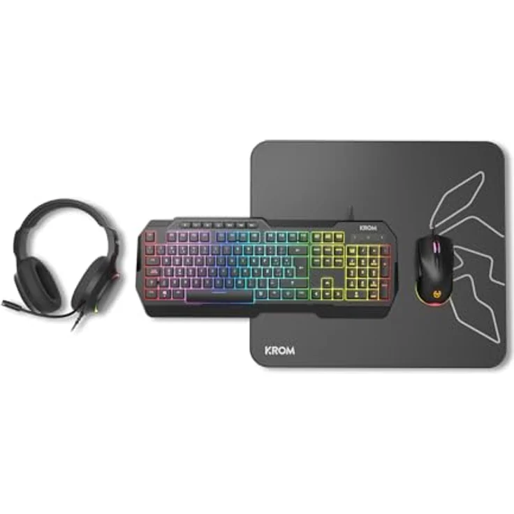 Krom Kenta, Kabelgebundene Gaming-Tastatur mit RGB-LED, Membran-Key-Switches, QWERTY, Schwarz – Bild 2
