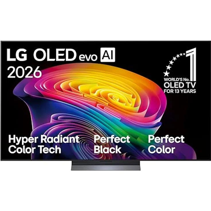 LG OLED evo AI OLED65C64LA, 165,1 cm (65"), 4K Smart-TV mit Dolby Vision, Dolby Atmos, WLAN, Schwarz – Bild 1