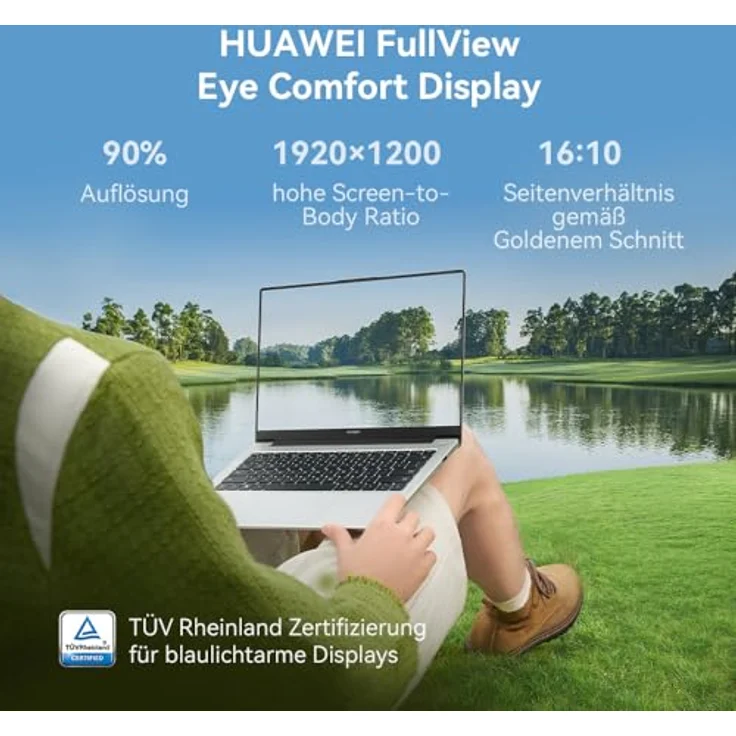 HUAWEI MateBook D 14 Laptop, i5-12450H, FullView Eye Comfort Display, 16 GB RAM, 512 GB SSD, 14 Zoll, Windows 11 Home, Space Gray - Preisvergleich – Bild 2