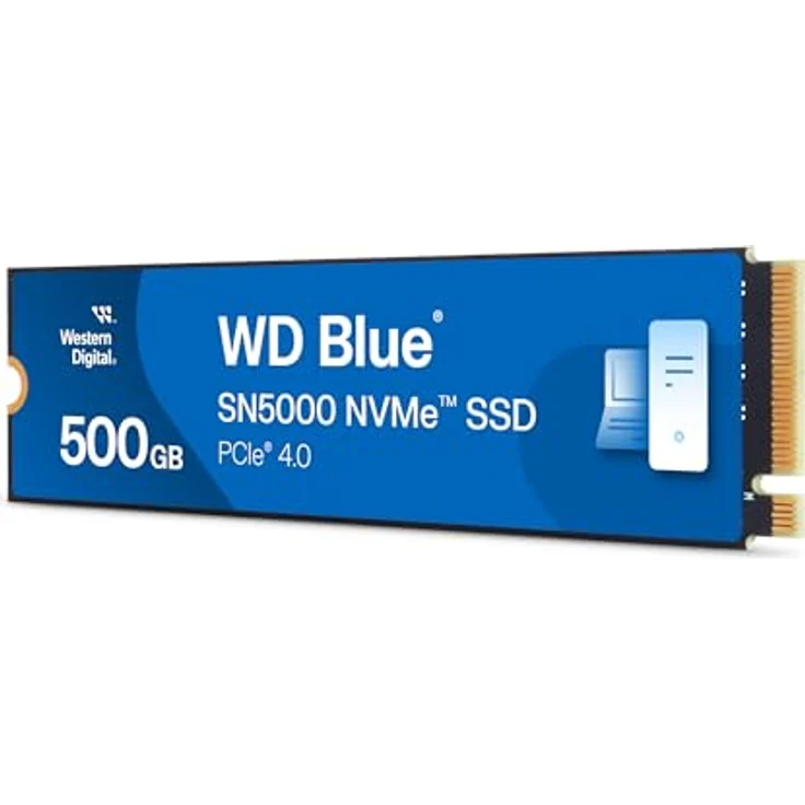 Western Digital WD Blue SN5000 NVMe SSD 500 GB interne SSD (Geschwindigkeiten von bis zu 5.000 MB/s/4.000 MB/s Lesen/Schreiben, 300 TBW, nCache 4.0, Acronis True Image) – Bild 2