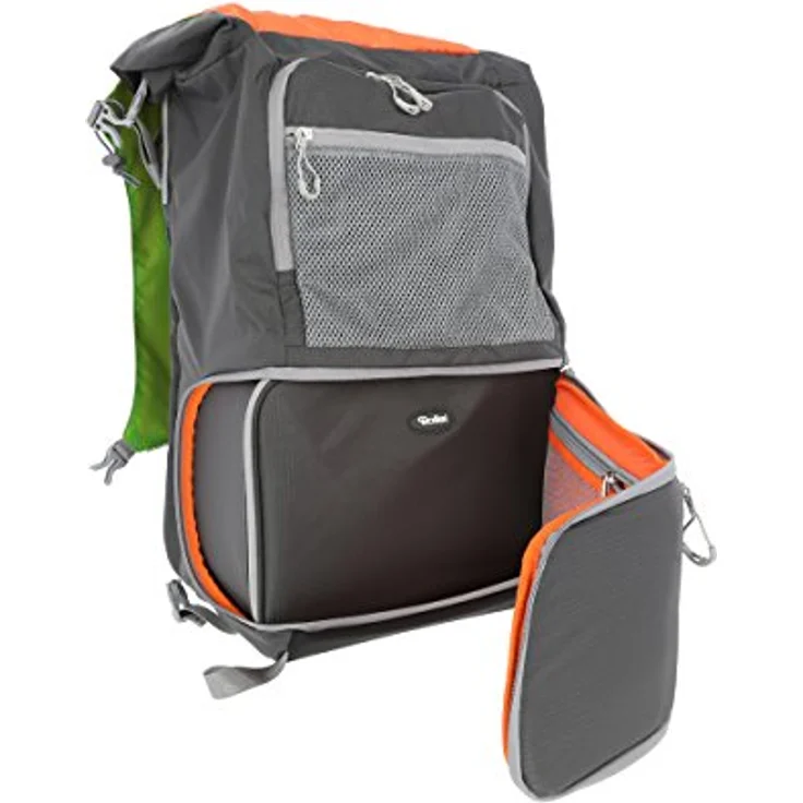 Rollei Traveler Fotorucksack Canyon L - Professioneller Outdoor Fotorucksack, inkl. separatem Einsatz für die Kameraausrüstung, Stativhalterung und Laptopfach - Größe L (35 L) - Forest (Grau-Grün) – Bild 5