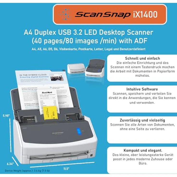 Fujitsu SCANSNAP IX1400 – Bild 2