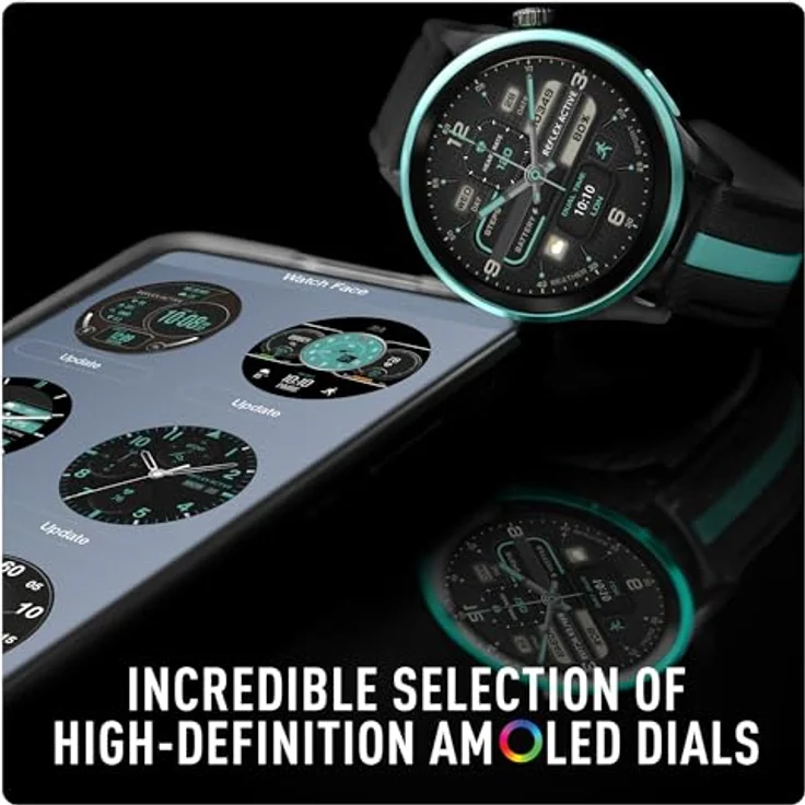 Reflex Active Serie 54, AMOLED GPS Smartwatch in Schwarz und Grün mit Smart-Calling und Fitness-Tracking – Bild 5