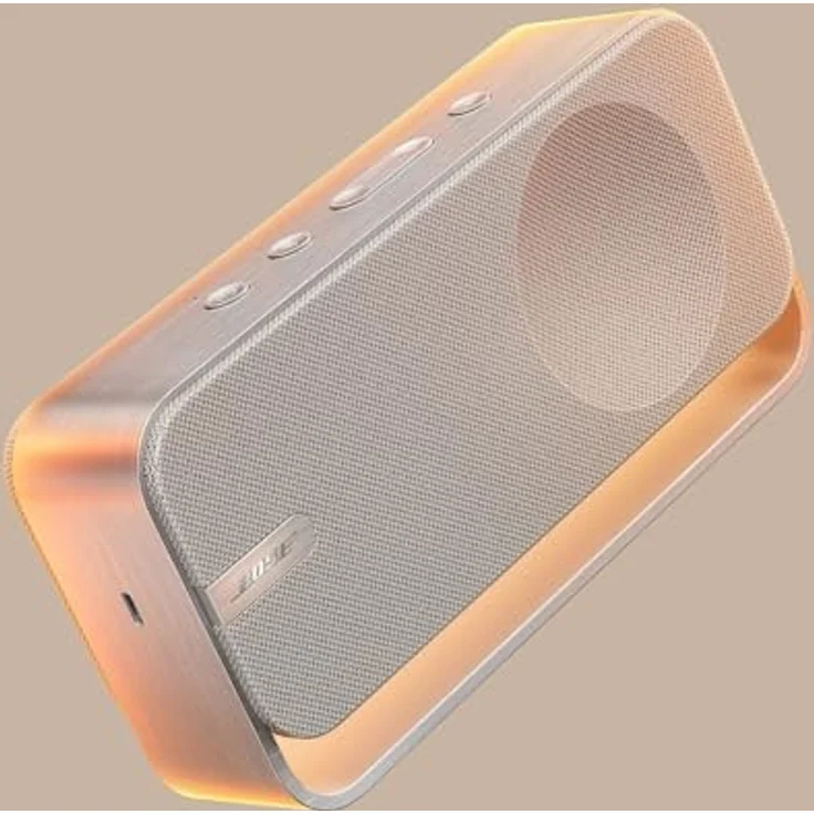 Bose SoundLink Home Lautsprecher, tragbarer Bluetooth-Regal-Lautsprecher mit bis zu 9 Stunden Akkulaufzeit, Helles Silber – Bild 4