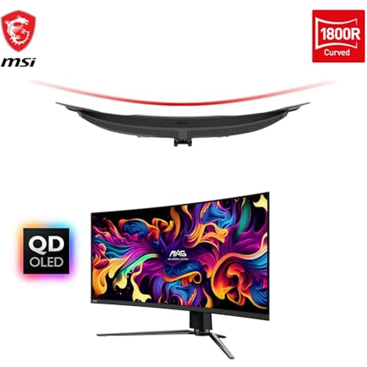 MSI MAG 341CQP QD-OLED écran plat de PC 86,4 cm (34") 3440 x 1440 Pixels UltraWide Quad HD QDOLED Noir – Bild 2