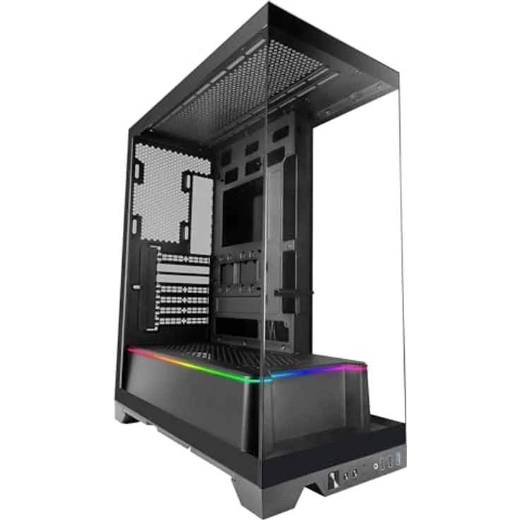 Mars Gaming Mc-Prisma PC-Tower-Gehäuse, Midi Tower, schwarz, mit gehärtetem Glas, RGB-Beleuchtung und Anti-Staubfilter – Bild 8