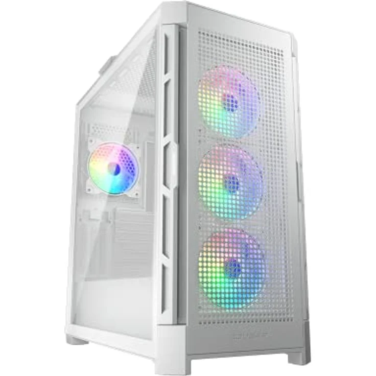 COUGAR DUOFACE PRO RGB Mid Tower PC Gehäuse mit 2 Frontplatten und RGB Lüftern (Weiss) – Bild 3