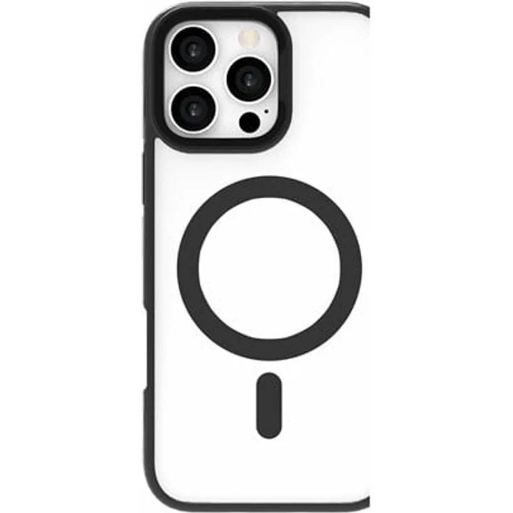 eSTUFF Infinite Helsinki, Magnetische Handyhülle aus 86% recyceltem Kunststoff, Schwarz auf Transparent, kompatibel mit MagSafe, für Apple iPhone 16 Pro