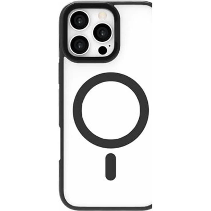 eSTUFF Infinite Helsinki, Magnetische Handyhülle aus 86% recyceltem Kunststoff, Schwarz auf Transparent, kompatibel mit MagSafe, für Apple iPhone 16 Pro