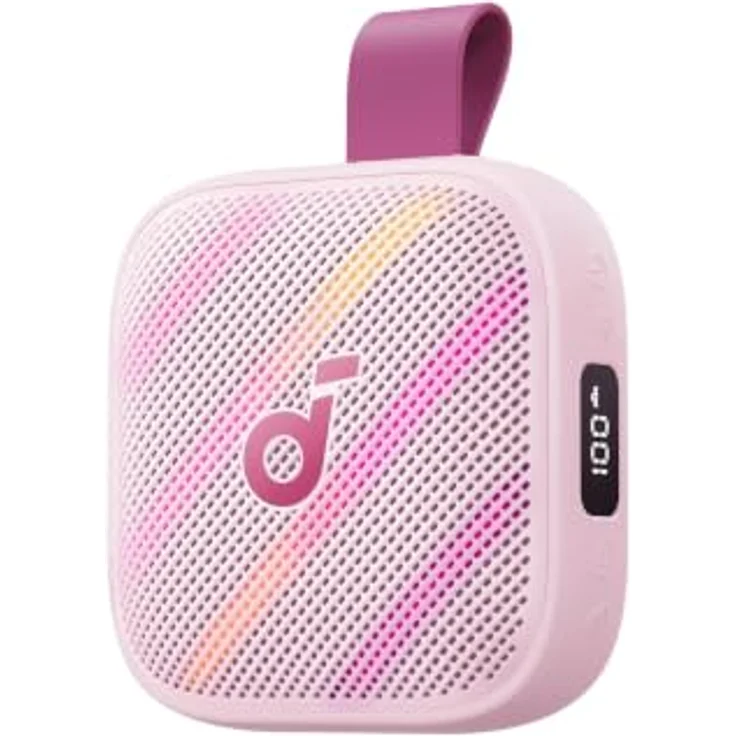 SOUNDCORE BY ANKER Boom Go 3i, Bluetooth Lautsprecher mit 15W Sound, 24h Akkulaufzeit, IP68 Wasser- und Fallschutz, Pink – Bild 1