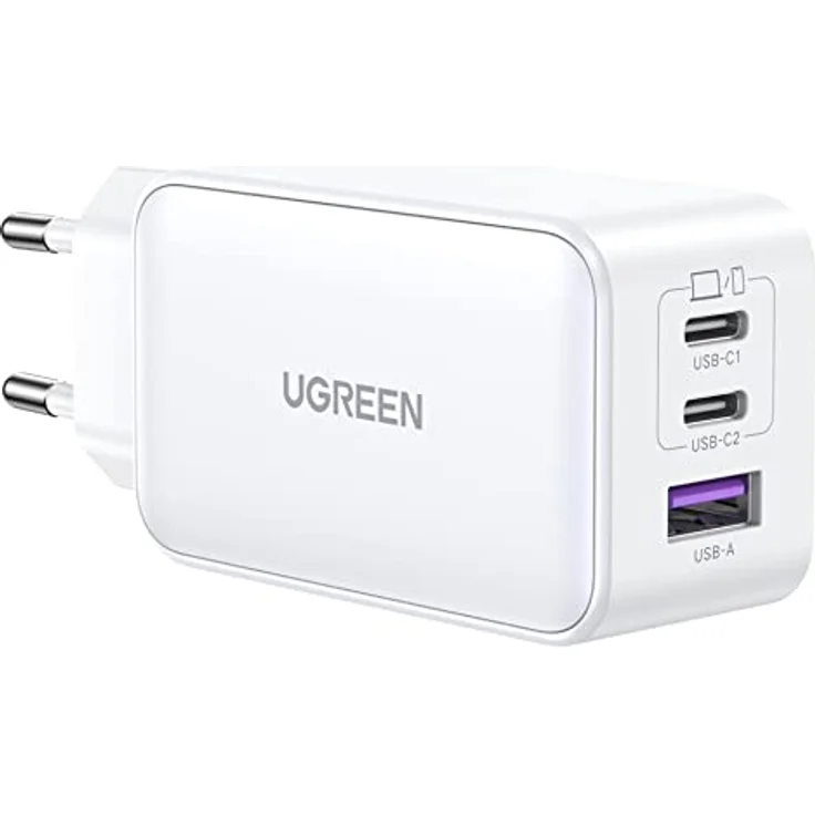 UGREEN USB-A+2xUSB-C 65W GaN Tech Ladegerät, weiß – Bild 2