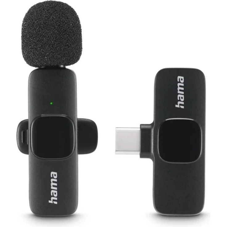 Hama Smart Wireless Lavalier-Mikrofon, kabelloses Ansteckmikrofon für Handy – Bild 1