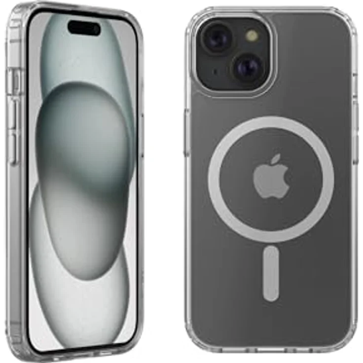 Belkin SheerForce antimikrobielle, mit MagSafe kompatible Handyhülle für iPhone 15, durchsichtige iPhone 15 Hülle mit integrierten Magneten und erhöhten Rändern zum Schutz des Displays und der Kamera – Bild 1