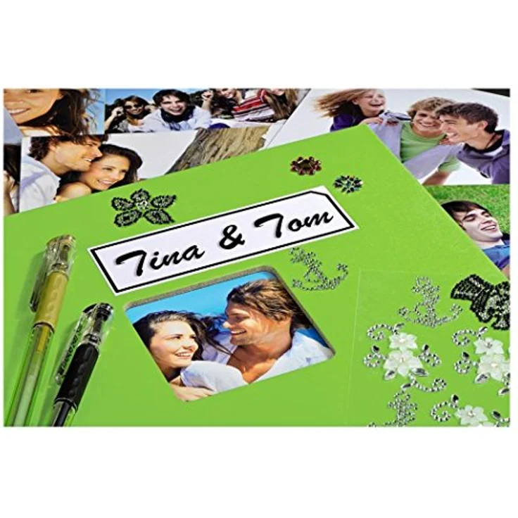 Hama Jumbo Fotoalbum, 36 x 32 cm, 50 weiße Seiten, 25 Blatt, mit Ausschnitt für Bildeinschub, Fotobuch kiwi - Preisvergleich – Bild 5