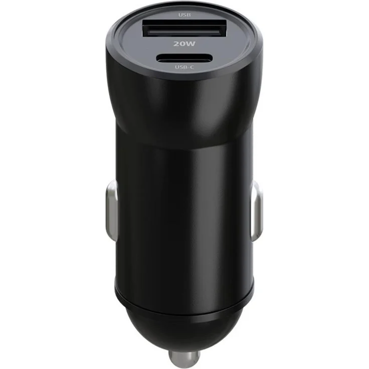 MaXlife MXCC-04, Kfz-Ladegerät mit 20W Power Delivery und Quick Charge, USB-A und USB-C Anschlüsse, Schwarz