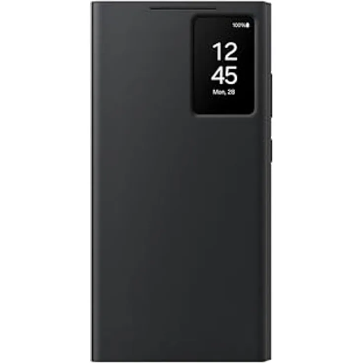 Samsung Smart View Wallet Smartphone Case EF-ZS928 für Galaxy S24 Ultra, Handy-Hülle, Kartenfach, Sichtfenster, Black