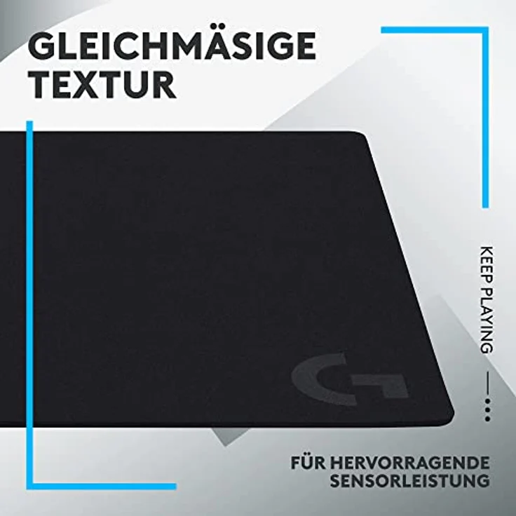 Logitech G640 Mauspad - Texturiert - 400 mm x 460 mm x 3 mm Abmessung - Gummi Basis, Stoff – Bild 3