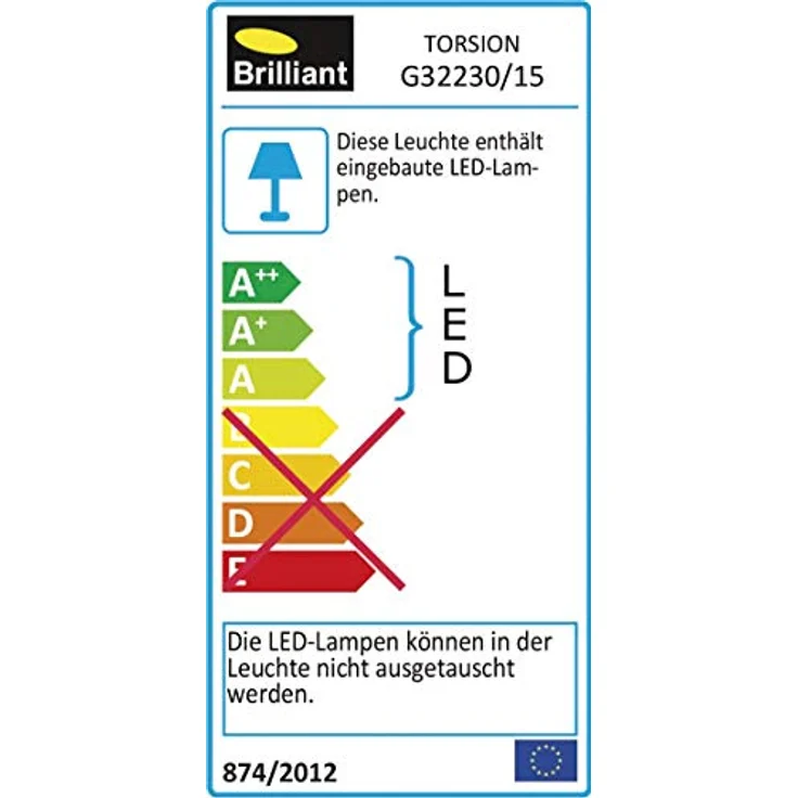Brilliant Torsion LED Spotbalken 3 flg Deckenstrahler schwenkbar Lichtauslass zweiseitig chrom 1950 Lumen, LED integriert, energiesparend und langlebig – Bild 2