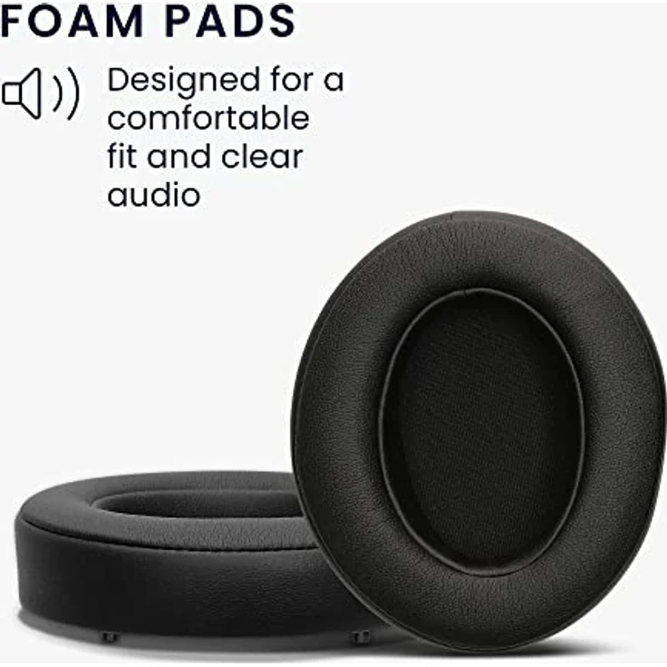 kwmobile 2X Ohrpolster kompatibel mit DOQAUS Polster - Kopfhörer Polster aus Kunstleder für Over Ear Headphones – Bild 3