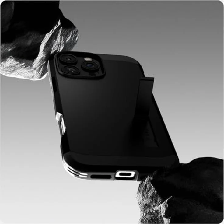 Spigen Tough Armor (AI) MagFit Hülle für iPhone 16 Pro Max, Kompatibel mit MagSafe Zubehör -Schwarz, Eckschutz, Magnet, Kickstand, doppelschichtig, TPU und Polykarbonat – Bild 3