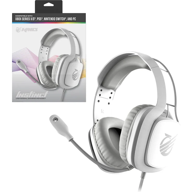 KMD Instinct Universal Headset, kabelgebundenes Gaming Headset in Weiß – Bild 1