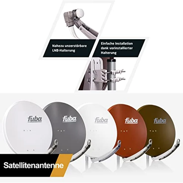 PremiumX Satelliten-Komplettanlage Fuba DAA 780 W, Aluminium Satellitenschüssel in Weiß, 12-fach Multiswitch, Quattro LNB, für 12 Teilnehmer, einschließlich F-Stecker – Bild 5