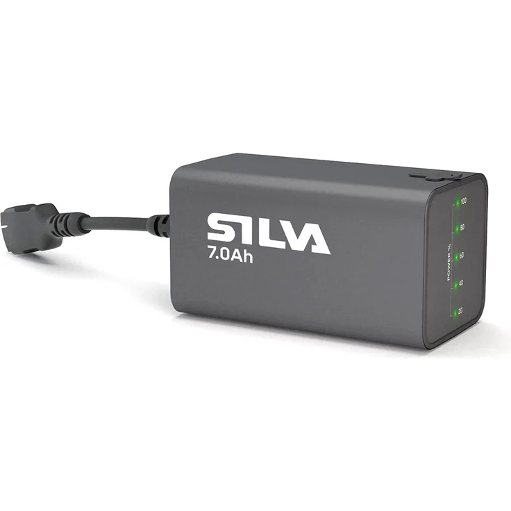 Silva Headlamp Battery Li-Akku 7.0Ah, wiederaufladbarer Akku mit USB-C, kompatibel mit Exceed, Trail Speed, Cross Trail, IPX5 wasserdicht