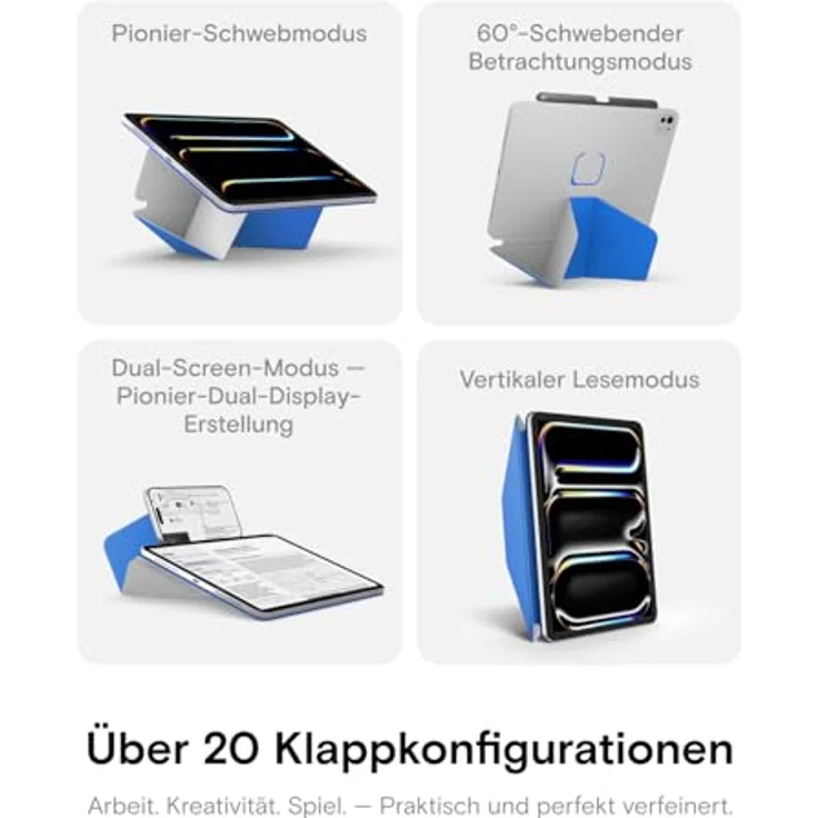 MOFT Dynamic Folio Hülle für iPad Pro 11" (4./3./2. Gen, 2022/2021/2020), ergonomisches Design mit über 20 einstellbaren Winkeln, nur 292 g – Bild 3