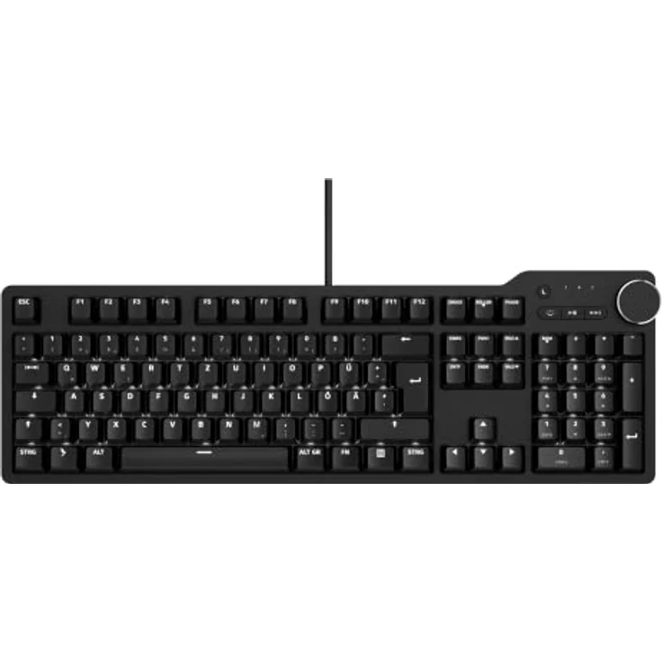 Das Keyboard 6 Professionelle kabelgebundene mechanische Tastatur mit Hintergrundbeleuchtung – Taktile Cherry MX-Schalter, durchscheinende Tastenkappen, 2-Port-USB-C-Hub I DE Layout (Cherry MX Blue) – Bild 1